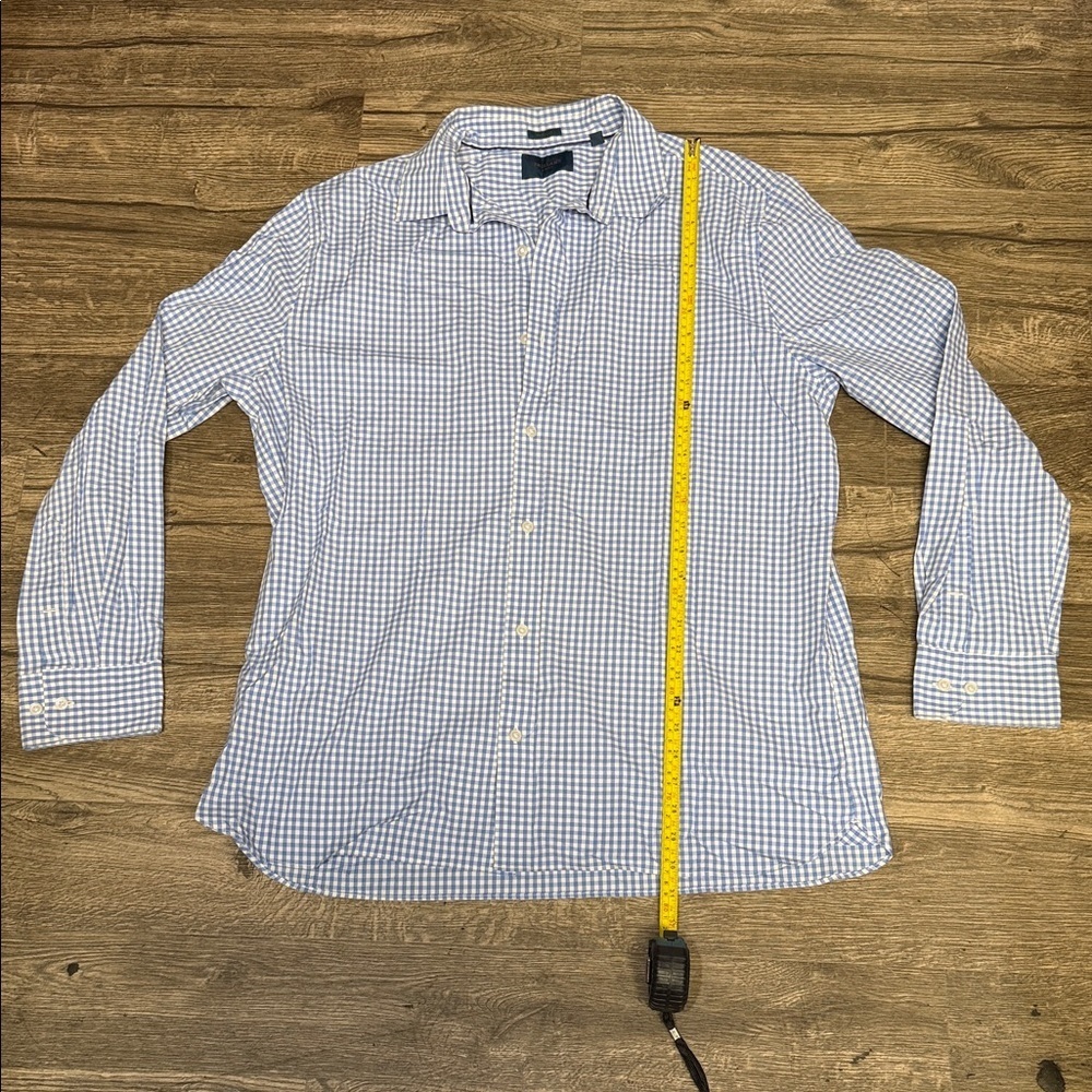 Fairland Men’s Blue and White Checkered Casual Shirt - Picture 6 of 10